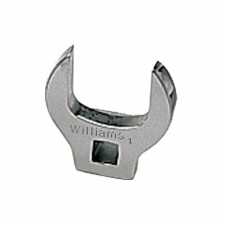 WILLIAMS Crowfoot Wrench, Open End, 3/8 Inch Dr, Satin-Chrome, SAE JHWBCO26